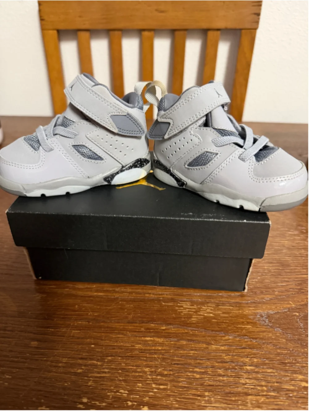 Nike Air Jordan FLTCLB ’91 BT Wolf Grey Black Cool Grey Toddler Size 4C 555330-0